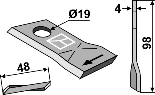 Kniv 98x48mm