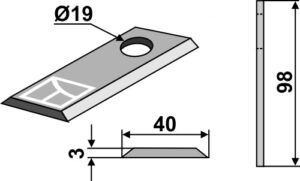 Kniv 98x40mm