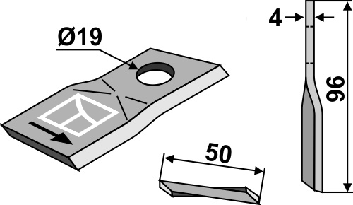 Kniv 96x50mm