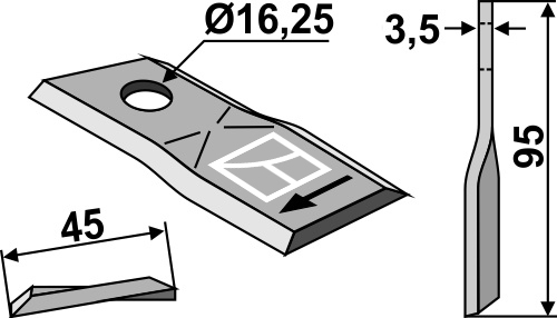 Kniv 95x45mm