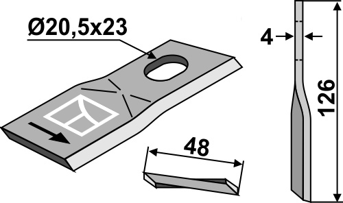 Kniv 126x48mm