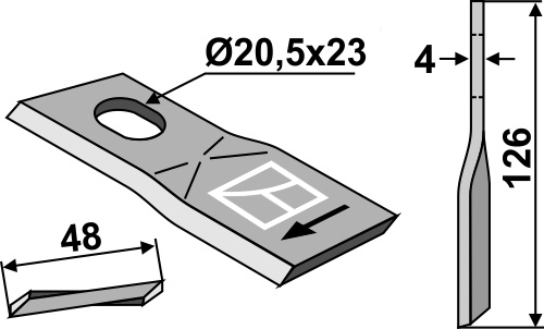 Kniv 126x48mm