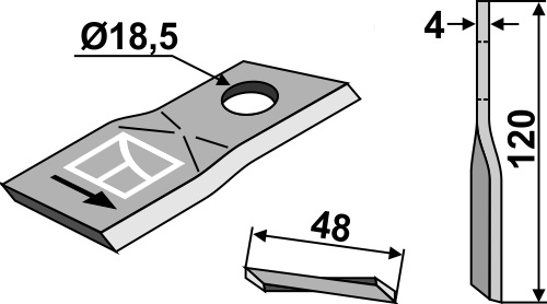 Kniv 120x48mm