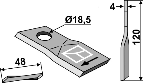 Kniv 120x48mm