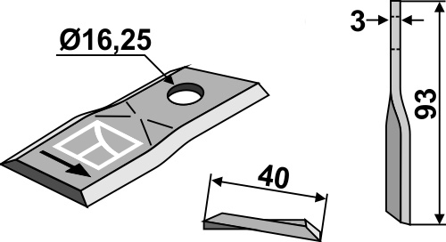 Kniv 93x40mm