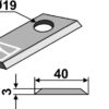Kniv 90x40mm