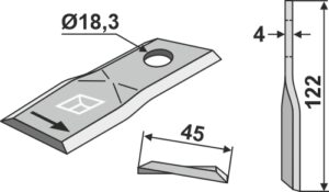 Kniv 122x45mm