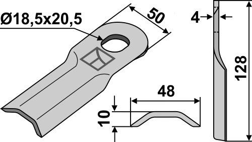 Kniv 128x48mm