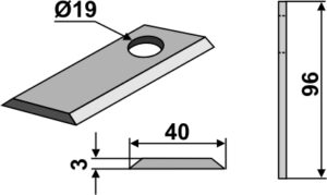 Kniv 96x40mm