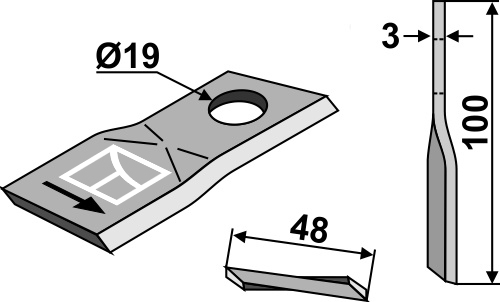 Kniv 100x48mm