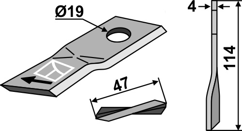 Kniv 114x47mm
