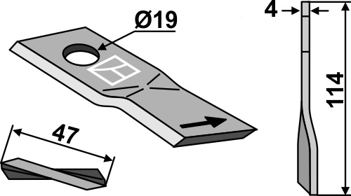 Kniv 114x47mm