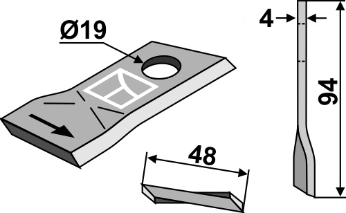 Kniv 94x48mm