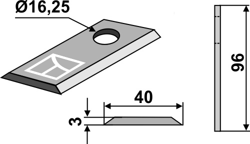 Kniv 96x40mm