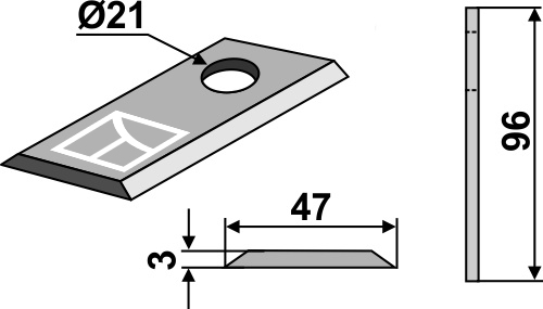 Kniv 96x47mm