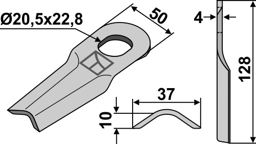 Kniv 128x37mm