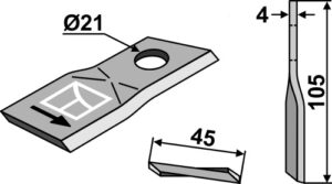 Kniv 105x45mm