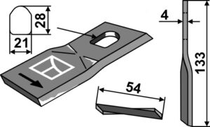 Kniv 133x54mm