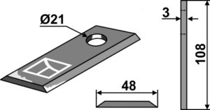 Kniv 108x48mm