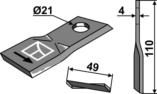 Kniv 110x49mm