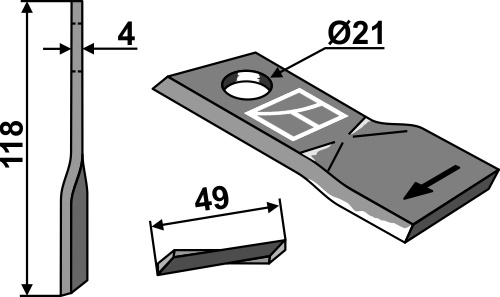 Kniv 118x49mm