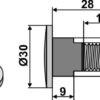 Knivbolt - M12x1,75x28 - 12.9
