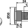 Knivbolt M12x1,75x22 - 12.9