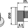 Knivbolt M10x1,5x25,5 - 10.9
