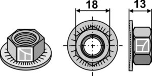 80-3010 Møtrik - M12x1,75