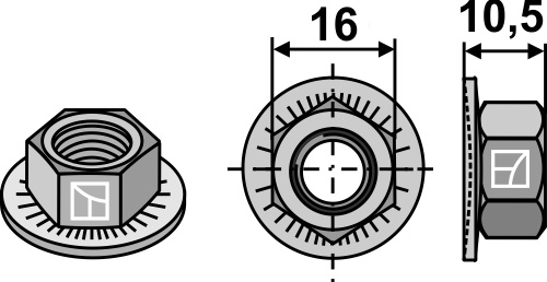 Møtrik - M10x1,5