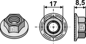 80-3012 Møtrik - M12x1,75