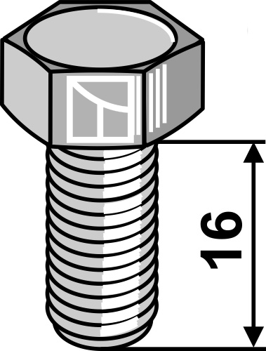 Knivbolt M12x1,75x30 - 8.8