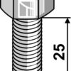 Knivbolt M10x1,5x25 - 10.9