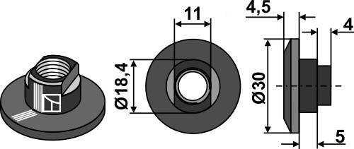 Møtrik M10x1,5