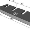 Blenderkniv - venstre - DURAFACE