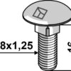 Bræddebolt M8x1,25x16 galvaniseret