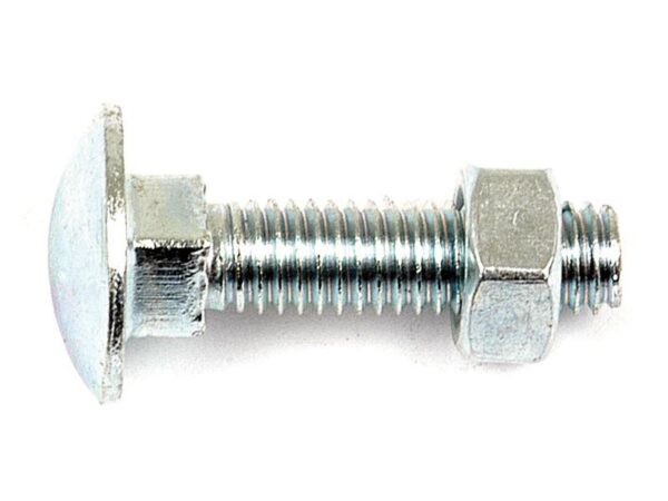 Bræddebolt & Møtrik, Størrelse: M6x25mm (DIN 601/934)
