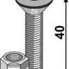 Umbracobolt M8x1,25x40 - 10.9 m. møtrik