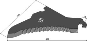 85-113 Kniv til fodervogne 430mm