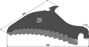 Kniv til fodervogne 400mm