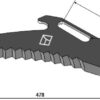 Kniv til fodervogne 478mm