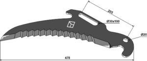 85-122 Kniv til fodervogne 478mm