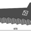 Kniv til fodervogne 470mm