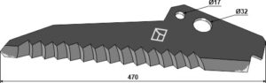 85-124 Kniv til fodervogne 470mm