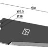 Kniv til fodervogne 400mm