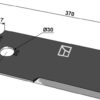 Kniv til fodervogne 370mm