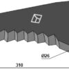 Kniv til fodervogne 310mm