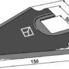 Kniv til fodervogne 150mm
