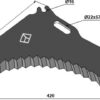 Kniv til fodervogne 420mm