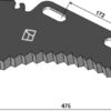 Kniv til fodervogne 475mm